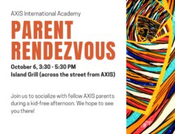 Poster for the Parent Rendezvous get together